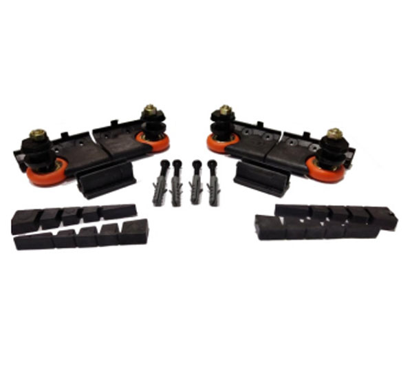 Kit Engenharia perfil chanfrado 4 folhas com roldana EP